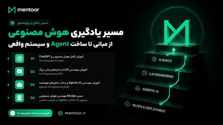 مسیر یادگیری هوش مصنوعی از مبانی تا ساخت Agent و سیستم واقعی